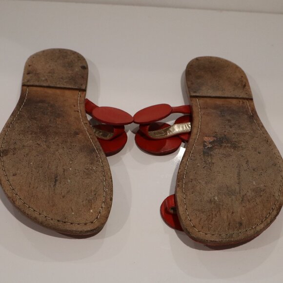 Bernardo 1946 Red Flip Flops Made in Italy - Size 8 - Picture 8 of 9
